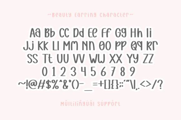 Beauty Earring Font - Preview 1