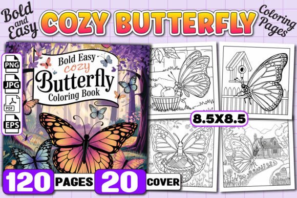 120 Bold Easy Cozy Butterfly Coloring Pages