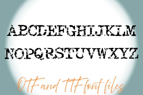 Broken Typewriter Font PNG with transparent background - Preview 1