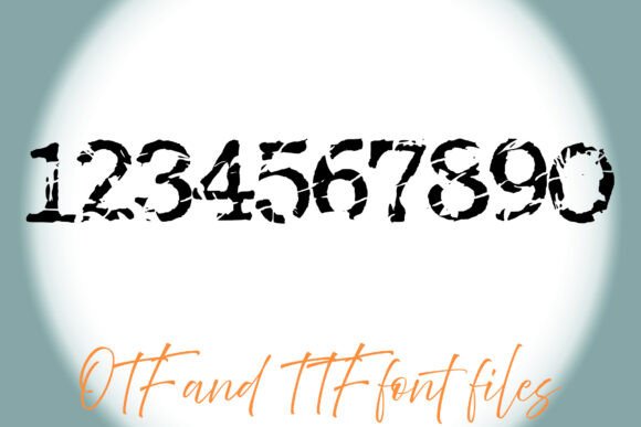 Broken Typewriter Font PNG with transparent background - Preview 2