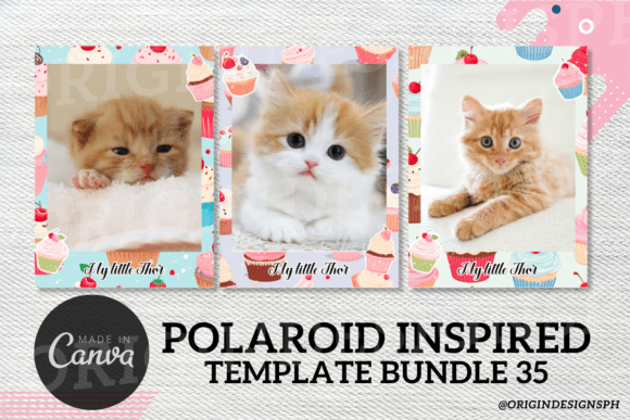 Print-oriented Canva Polaroid template for editable photo designs