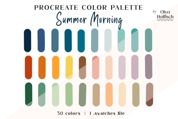 Colorful Summer Procreate Color Palette