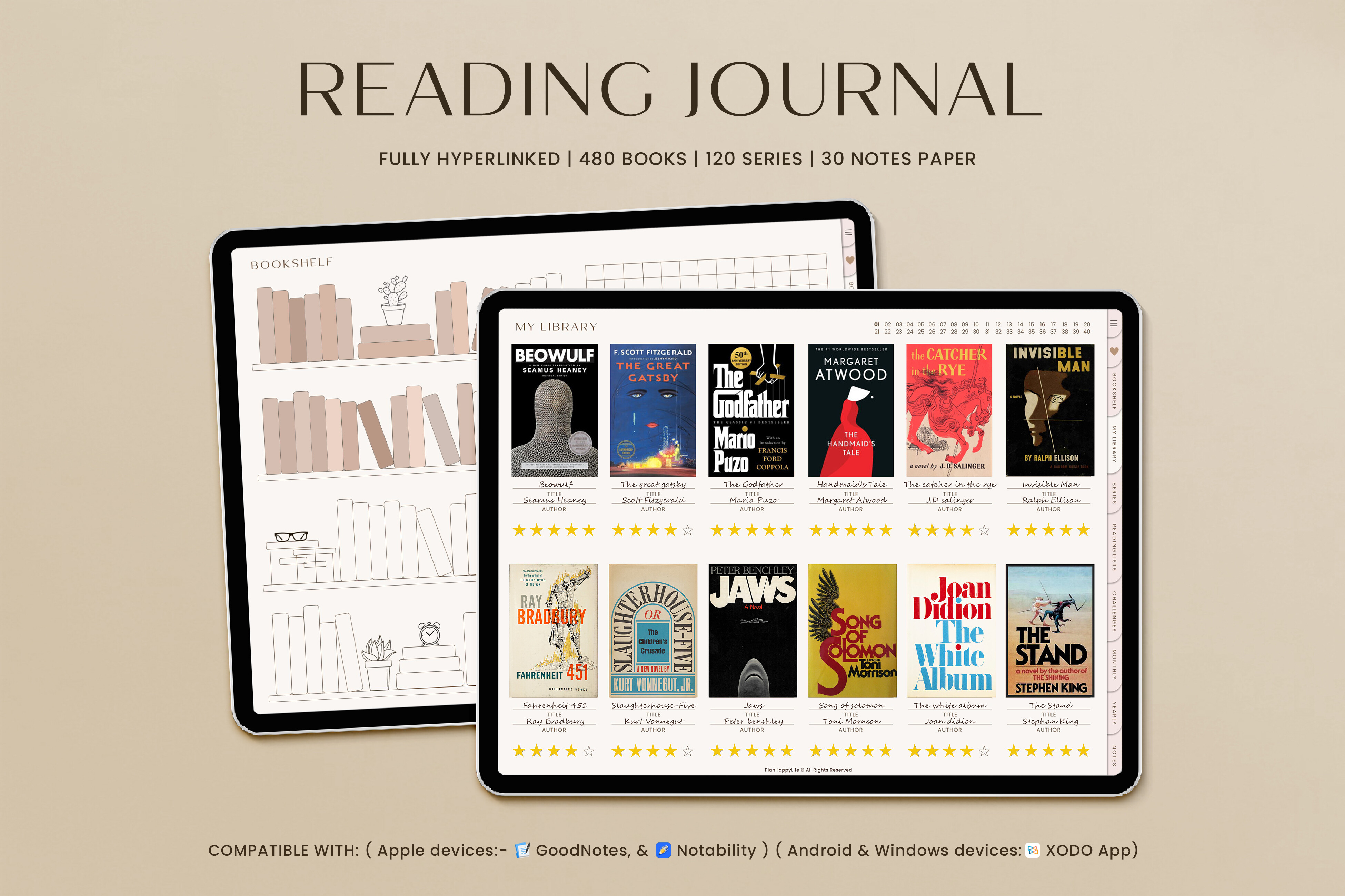 Digital Reading Journal IPad Planner