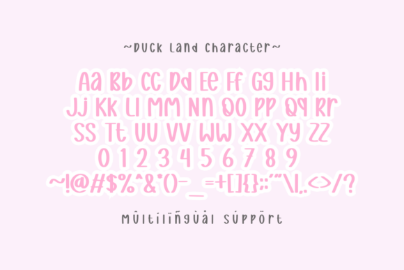 Duck Land Font PNG with transparent background - Preview 1