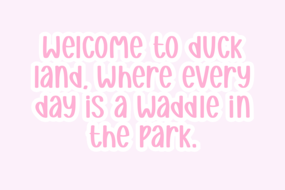 Duck Land Font PNG with transparent background - Preview 2