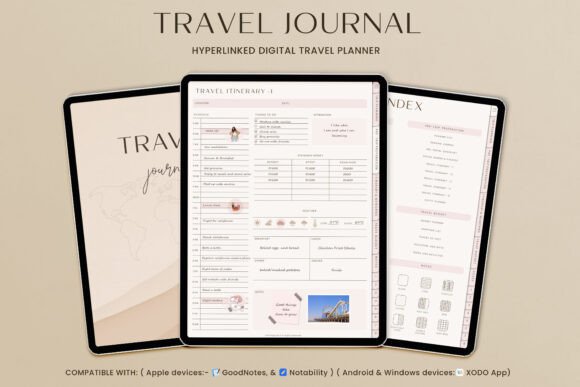 GoodNotes Travel Journal Planner