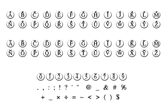 Moon Night Monogram Font PNG with transparent background - Preview 5