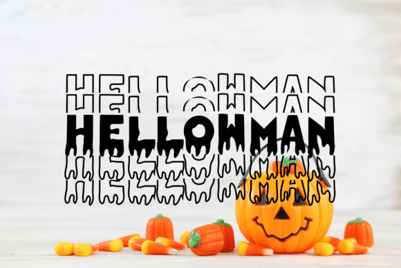 Novox Ghost Stacked Font PNG with transparent background - Preview 2