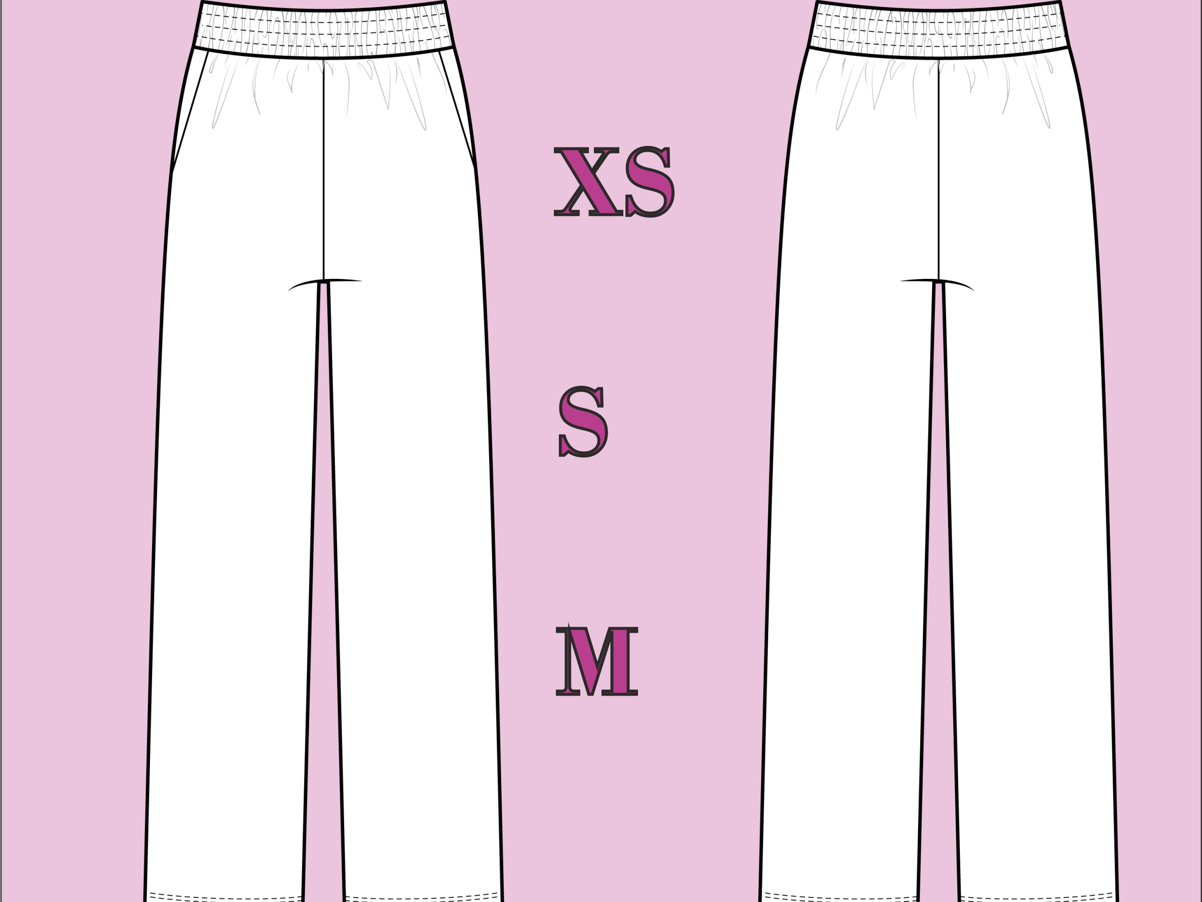 Palazzo Pants Sizes DIY XS S M Pattern