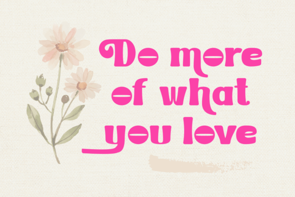 Retro Popline Font PNG with transparent background - Preview 1