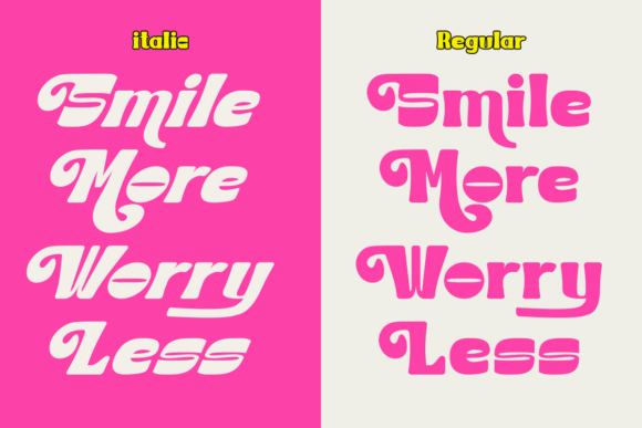 Retro Popline Font PNG with transparent background - Preview 2