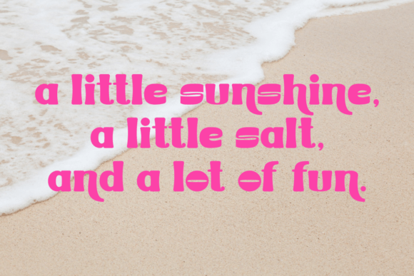 Retro Popline Font PNG with transparent background - Preview 3