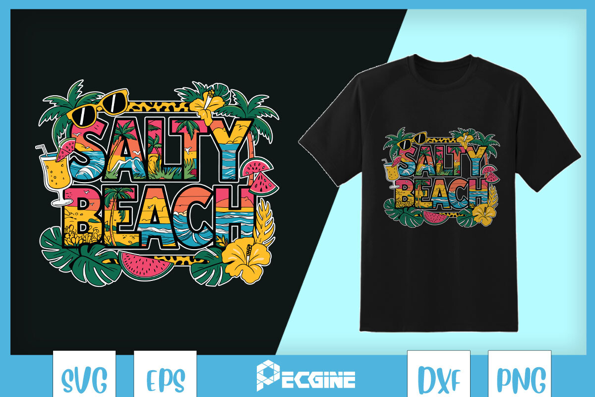Salty Beach Hello Summer SVG Graphic by Pecgine · Creative Fabrica