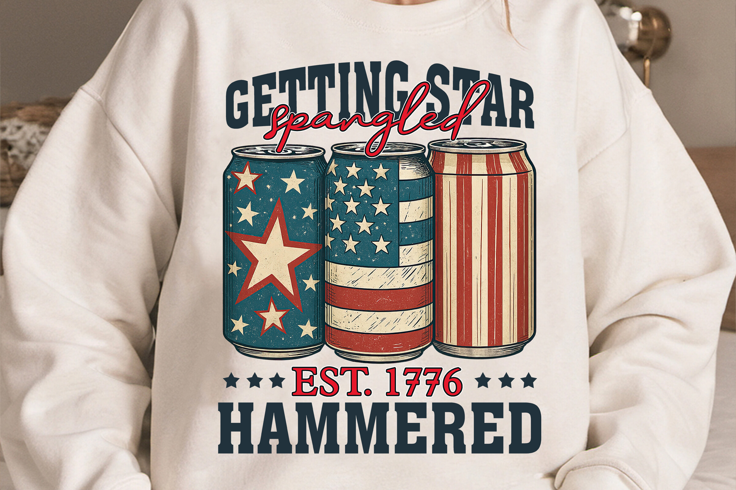 Star Spangled Hammered Cans PNG Graphic by PixelThreadStudio · Creative ...
