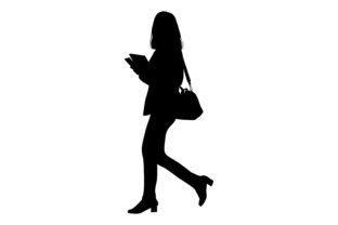 Walking Woman Silhouette Vector Art Graphic by adopik · Creative Fabrica