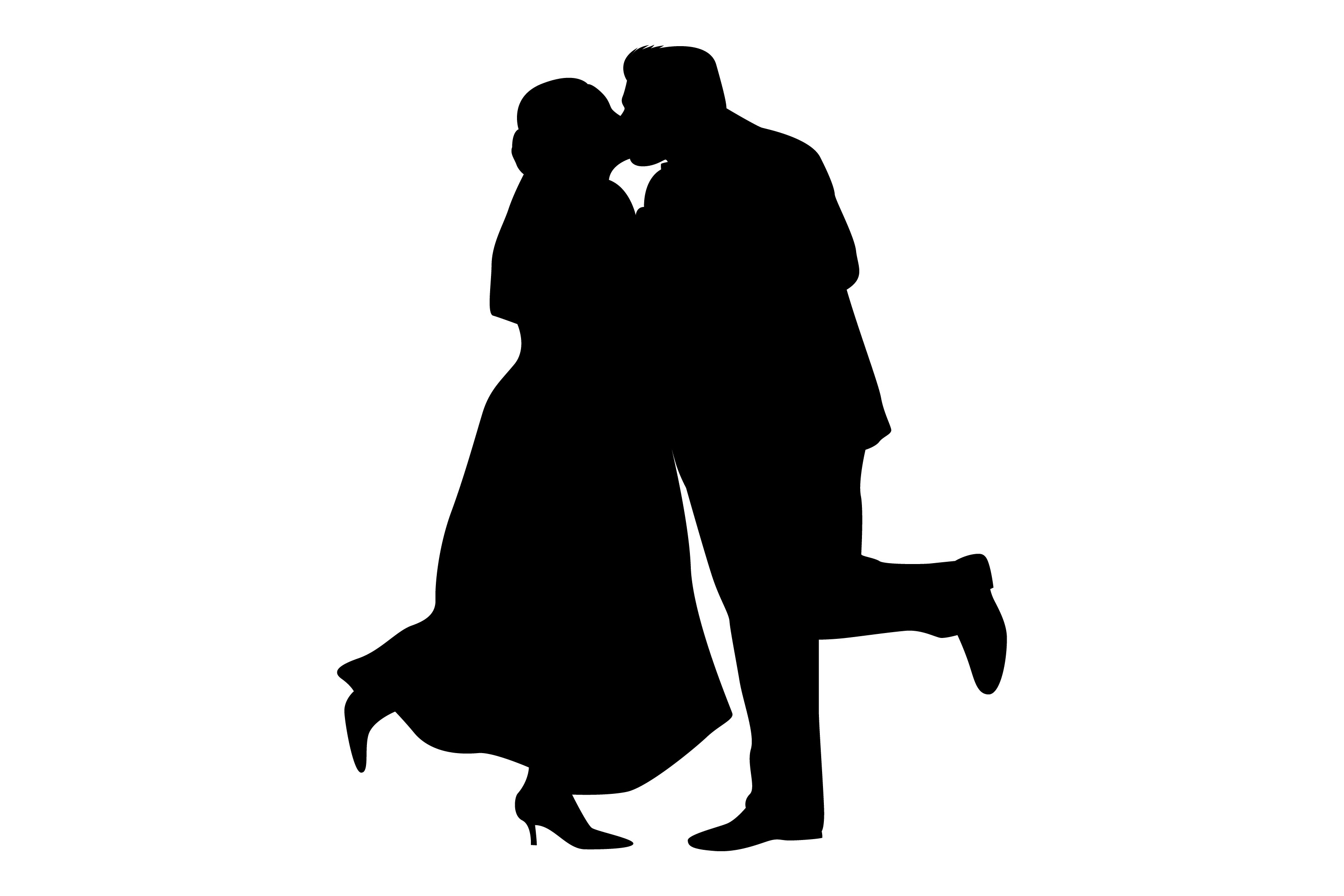 Wedding Couple Silhouette Vector Art Graphic by adopik · Creative Fabrica