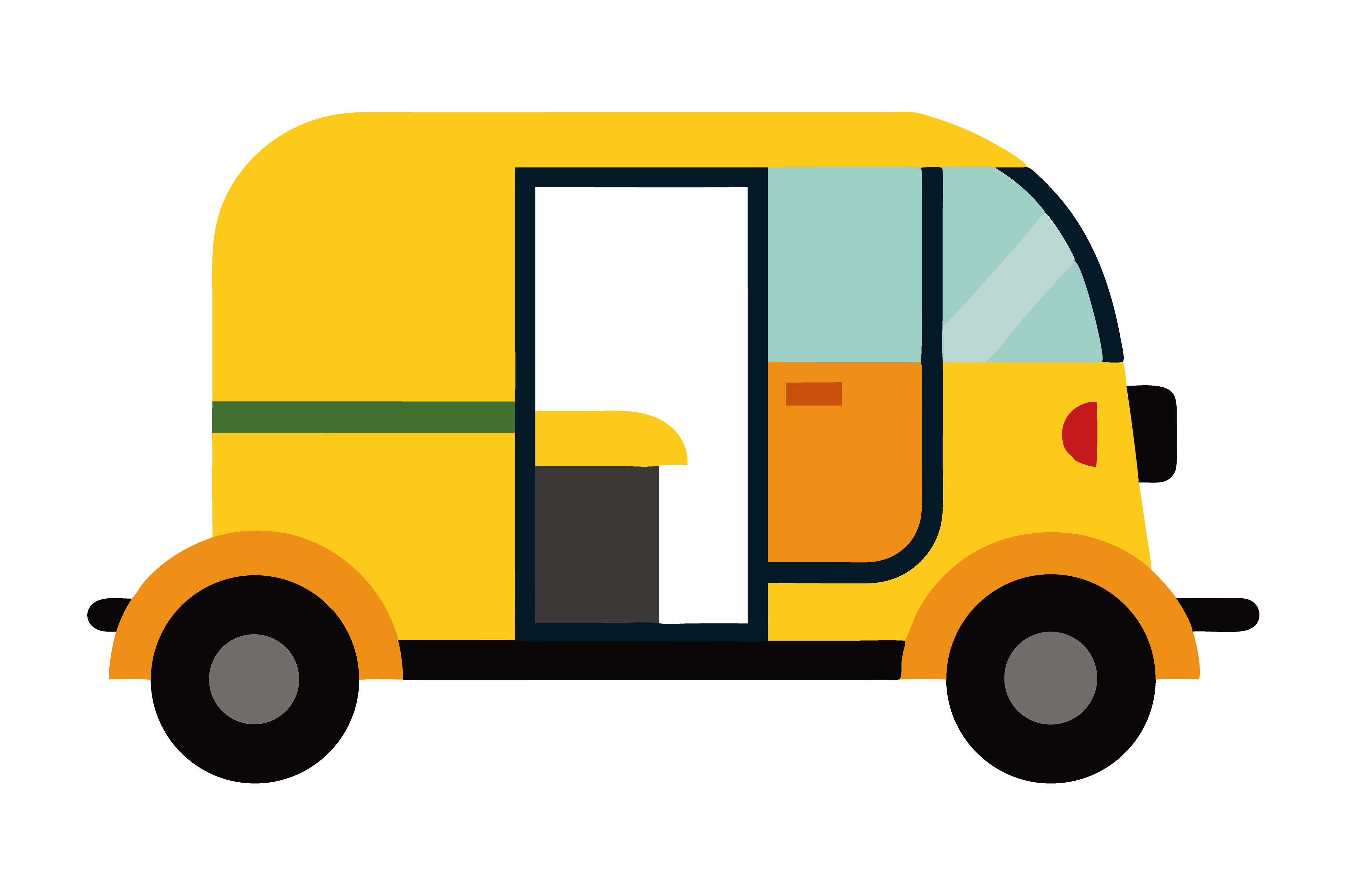 Auto Rekshawvector Art Auto Rickshaw Vector Clipart Graphic by SKShagor Barmon · Creative Fabrica