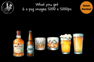 Beer & Whisky - Clip Art Graphic by Passionateaboutcraft · Creative Fabrica