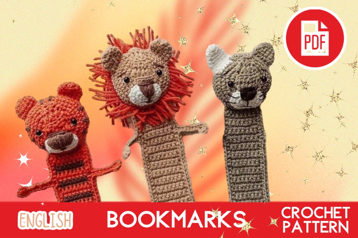 Bookmark Animals Crochet Pattern PDF