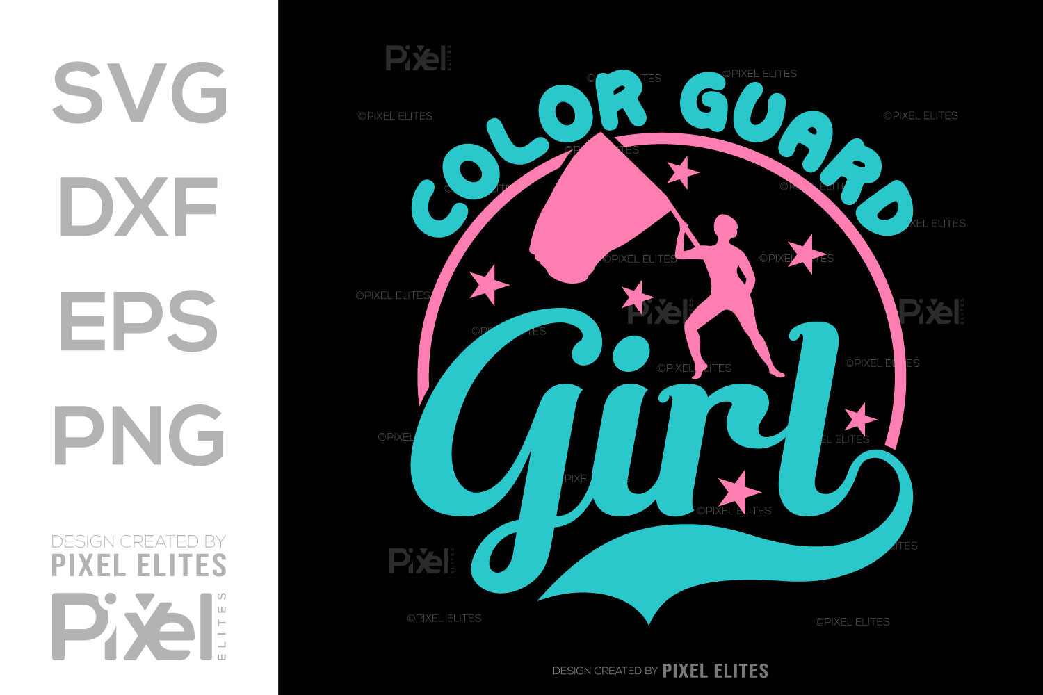 Color Guard Girl SVG Quote Design File Graphic by Pixel Elites ...