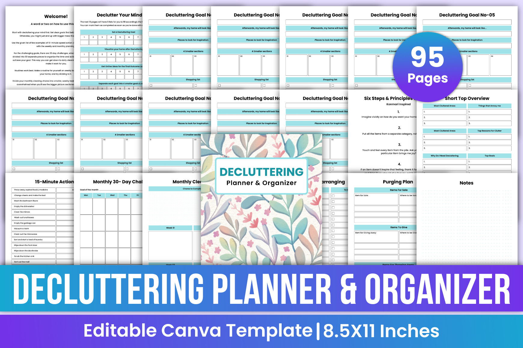 Decluttering Planner & Organizer Canva Graphic by Mustafiz · Creative ...