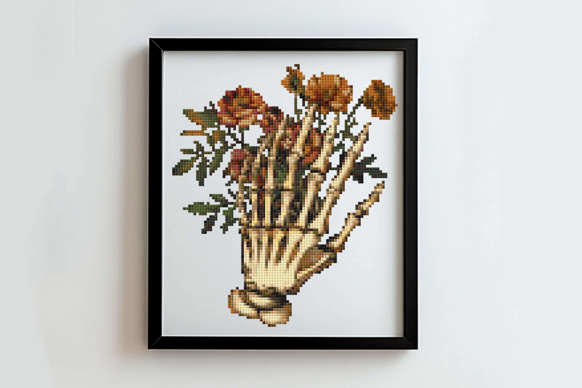 Floral Hand Cross Stitch
