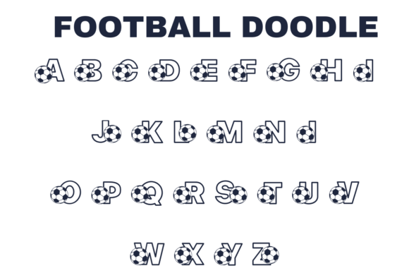 Football Doodle Font - Preview 1