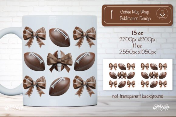Football Mug Wrap Sublimation Design Png Graphics