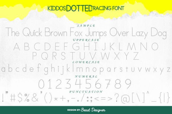 Kiddos Learning Dotted Font - Preview 1
