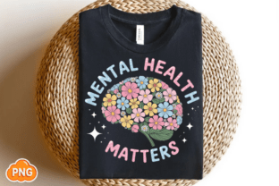 Mental Health Matters PNG, Floral Brain Graphic by Lazy Cat Co ...