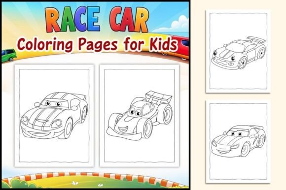 Race Car Coloring Pages for Kids