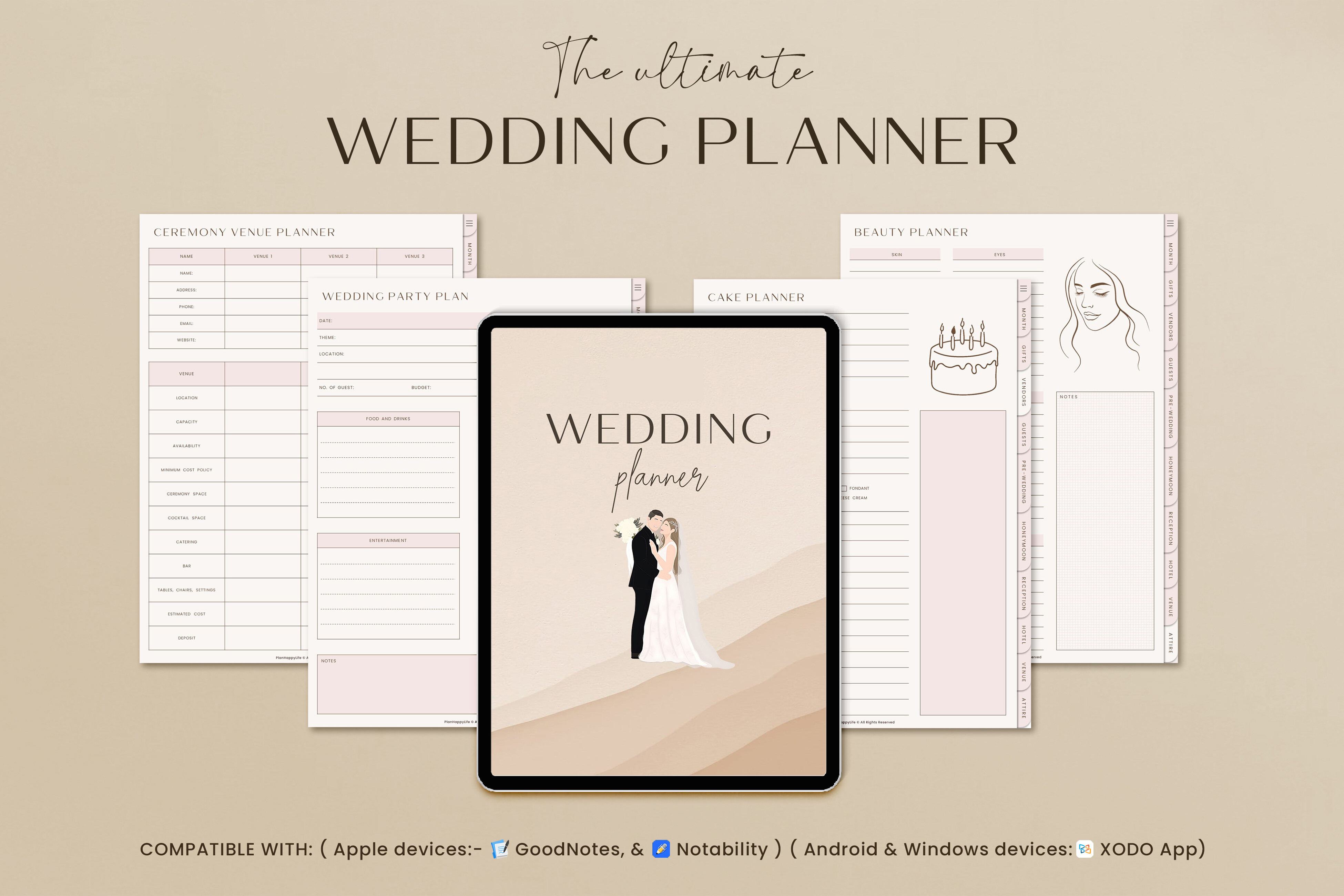 Wedding Digital Planner, IPad Planner
