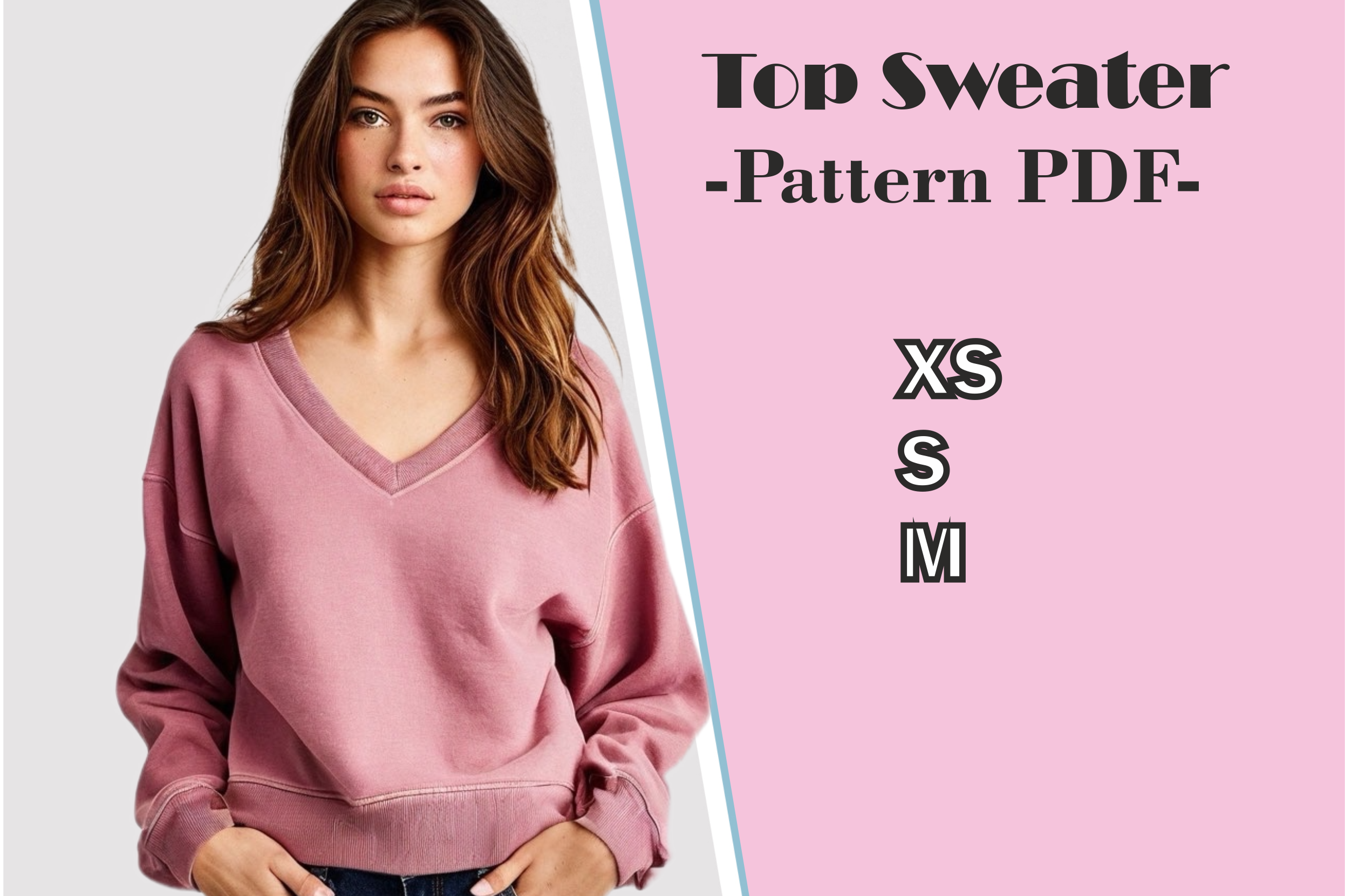 Batty Sweater V - Neck Oversize