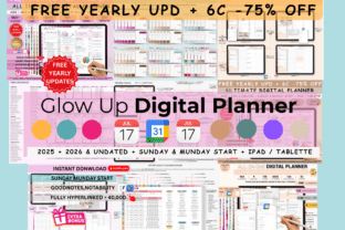 Digital Planner Beige 2025 2026 2027 &Undated Graphic by Plamarplanners ...