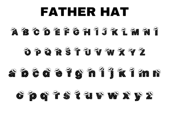 Father Hat Font PNG with transparent background - Preview 1