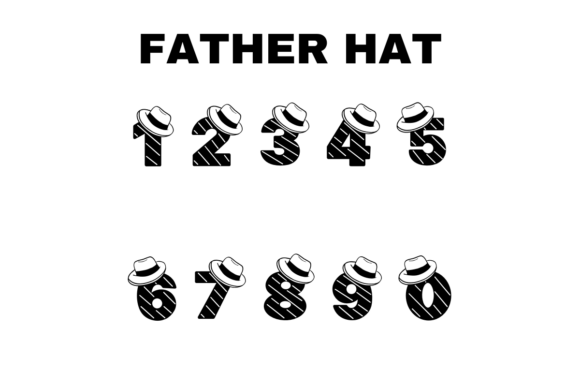 Father Hat Font PNG with transparent background - Preview 2