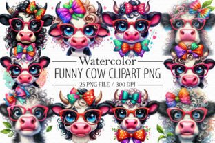 Funny Cow Clipart Graphic by LibbyWishes · Creative Fabrica
