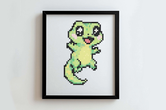 Happy Gecko Cross Stitch Pattern