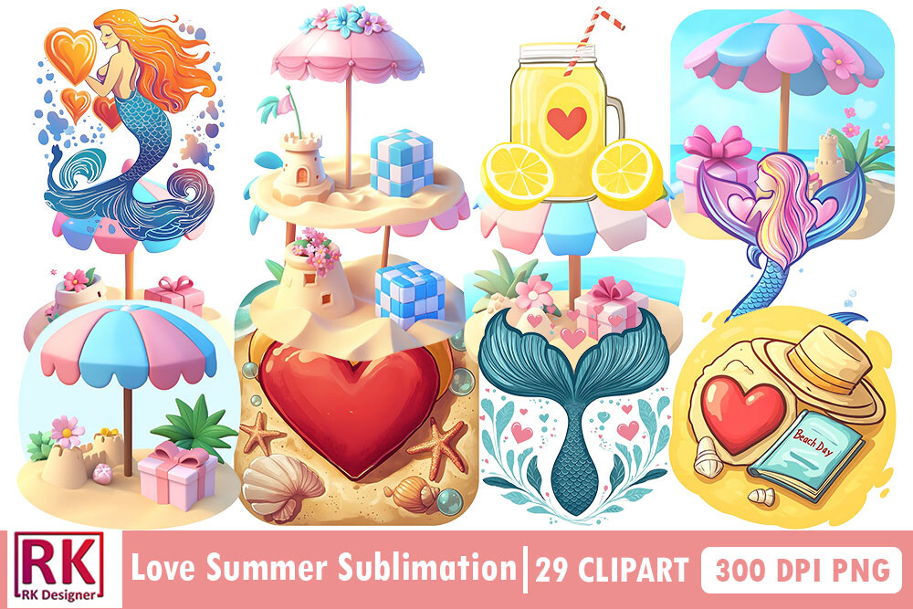 Love Summer Sublimation Bundle Graphic by Rk Designer · Creative Fabrica
