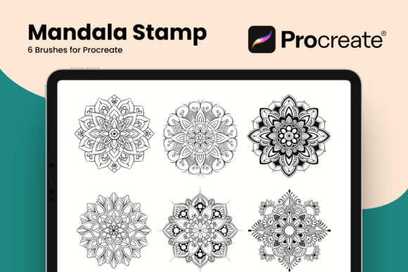 Mandala Stamp Brushes for Procreate