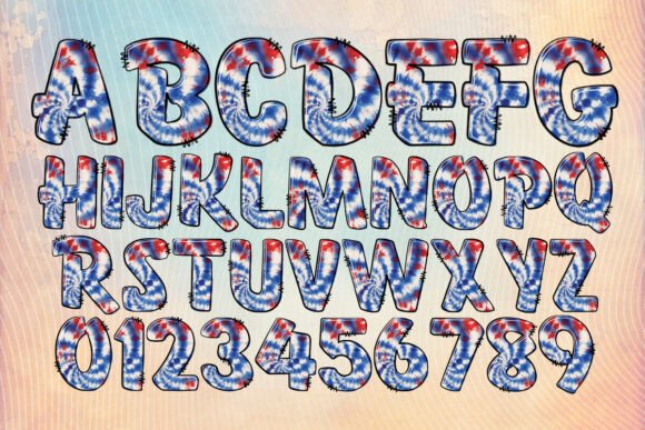 Patriotic Us Font PNG with transparent background - Preview 1