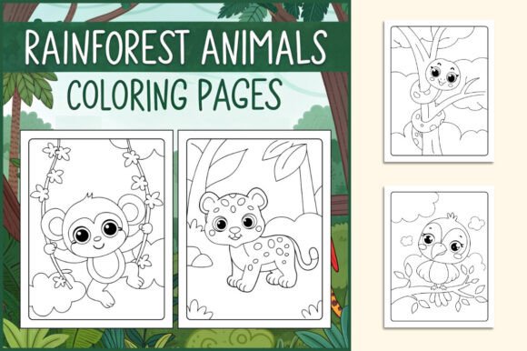Rainforest Animal Coloring Pages
