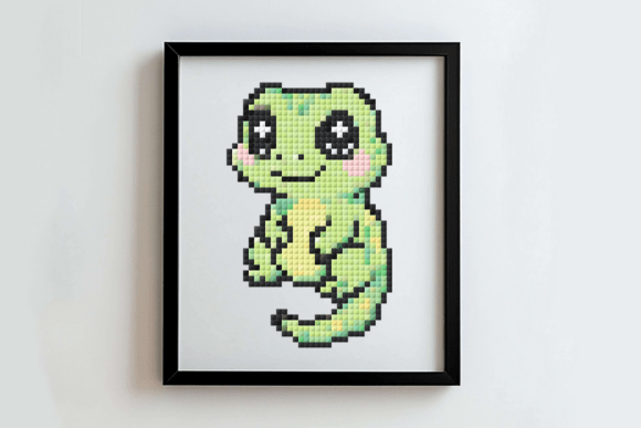 Sitting Gecko Cross Stitch Pattern