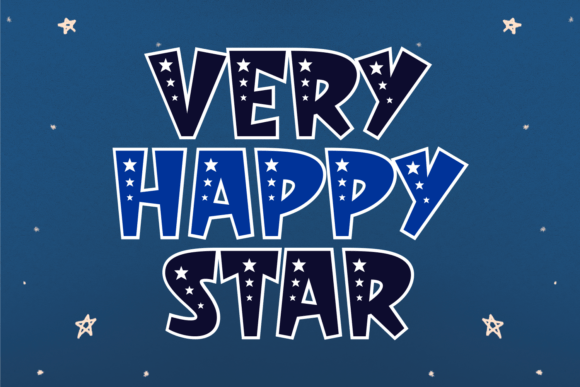 Sky Star Font PNG with transparent background - Preview 1