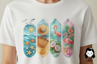 Summer Coastal Brushstrokes Clipart Graphic by Cat Lady · Creative Fabrica