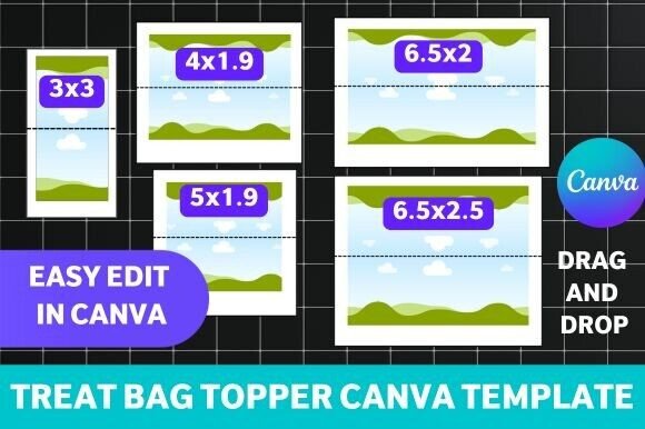 Treat Bag Topper Canva Template