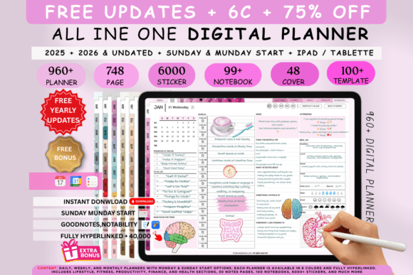 Ultimate Digital Planner 2025-2026-2027 & Und