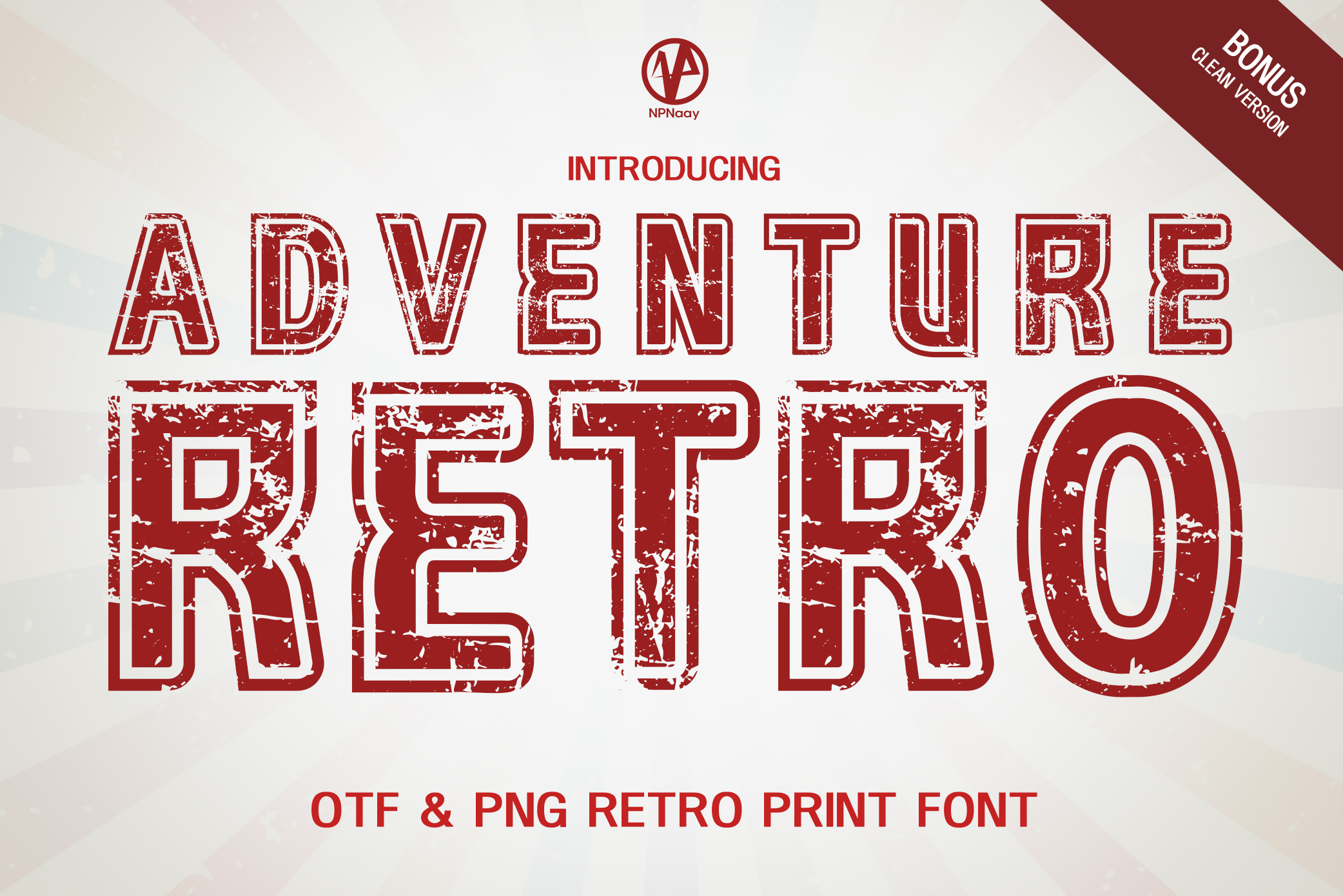 Adventure Retro preview: vintage grunge poster typeface