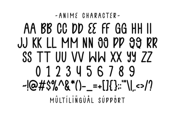 Anime Font - Preview 1