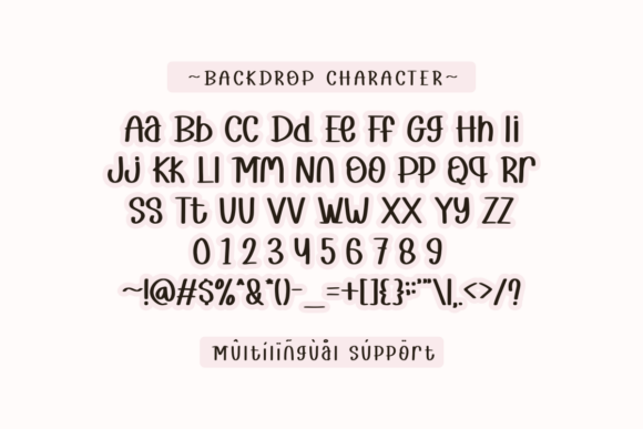 Backdrop Font - Preview 1